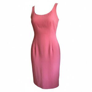 Badgley Mischka Pink Sheath Dress Sz 6 Cher Clueless Inspired Feminine Chic Lux